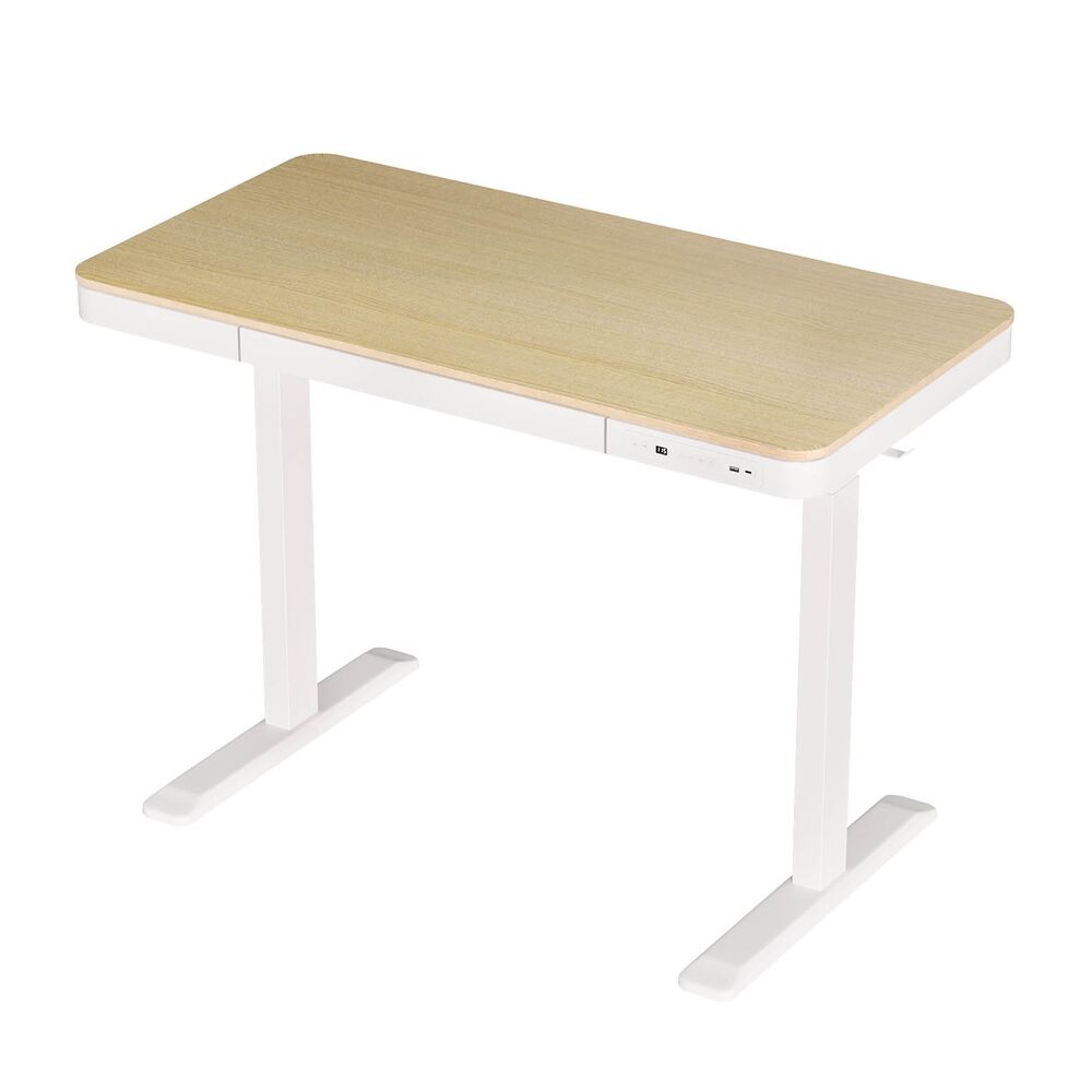 Standing Desk Motorised Electric Dual Motor Draw 120CM Oak Price