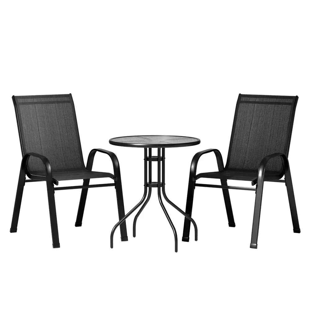 Outdoor Furniture Table and chairs Stackable Bistro Set Patio Coffee Price
