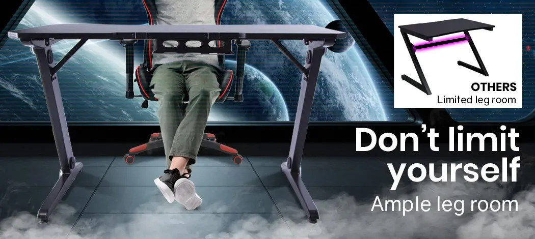 Gaming Desk 120cm PC Table Setup Computer Carbon Fiber Style Price