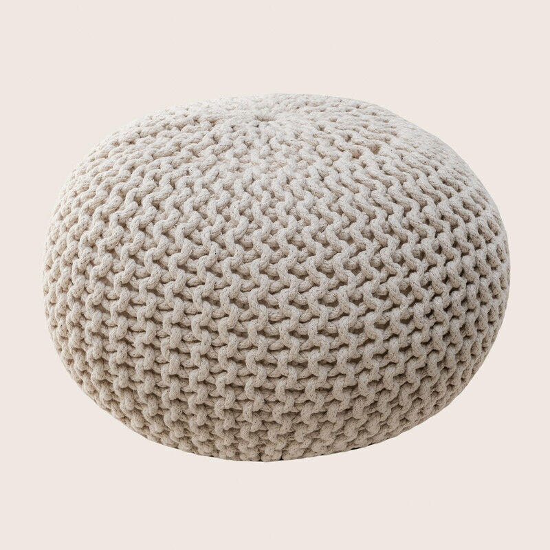 Braided Ottoman Pouffe Footstool Hand Knitted Price