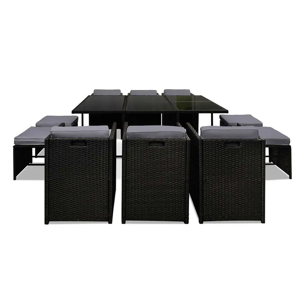 11 Piece PE Wicker Outdoor Dining Set Price
