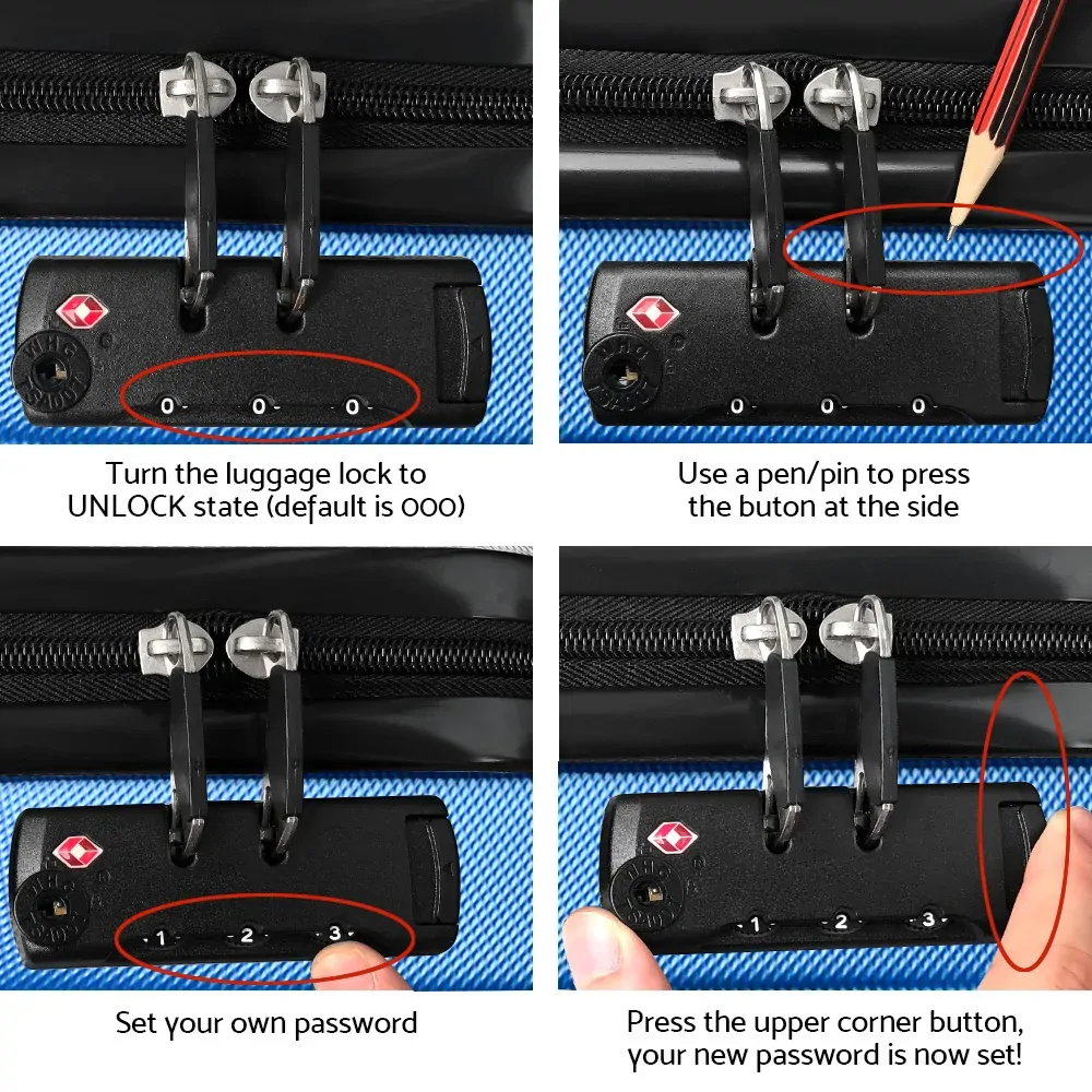 2pc Luggage Trolley Suitcase Sets Travel TSA Hard Case Price
