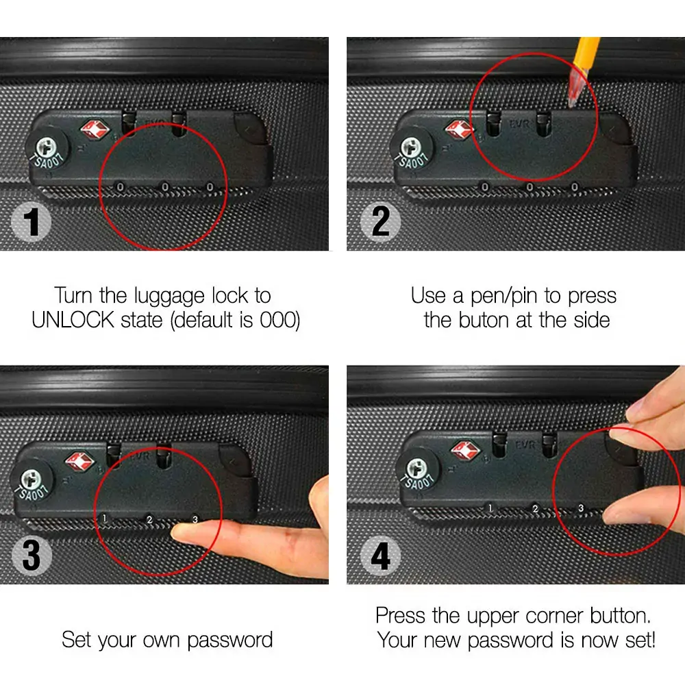 3pcs Luggage Set Travel Suitcase Storage Organiser TSA lock Price