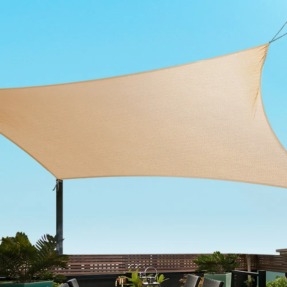 98% UV Sun Shade Sail Cloth Shadecloth Rectangle Canopy 280gsm Price