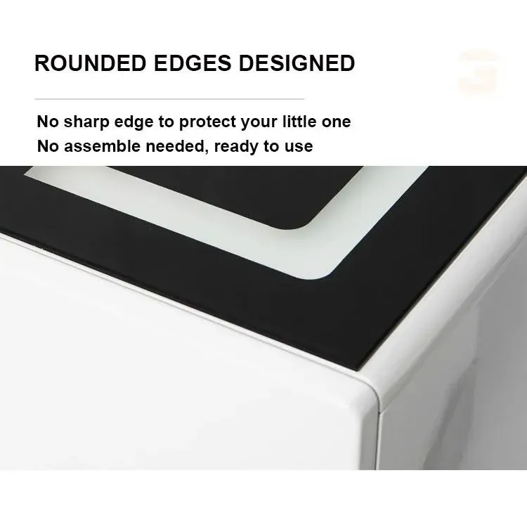 Wembley Smart Bedside Tables Side 3 Drawers Wireless Charging USB Nightstand LED Light AU Black Price