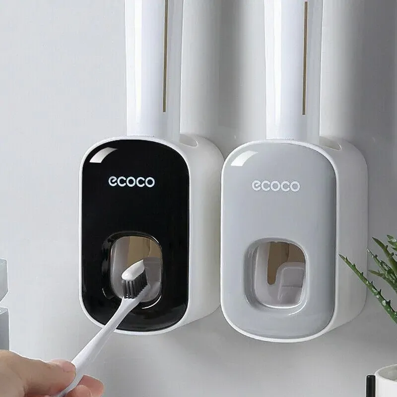 Ecoco Wall mount auto ands Free Toothpaste Dispenser Automatic Toothpaste Squeezer Bathroom Toothpaste Holder Price