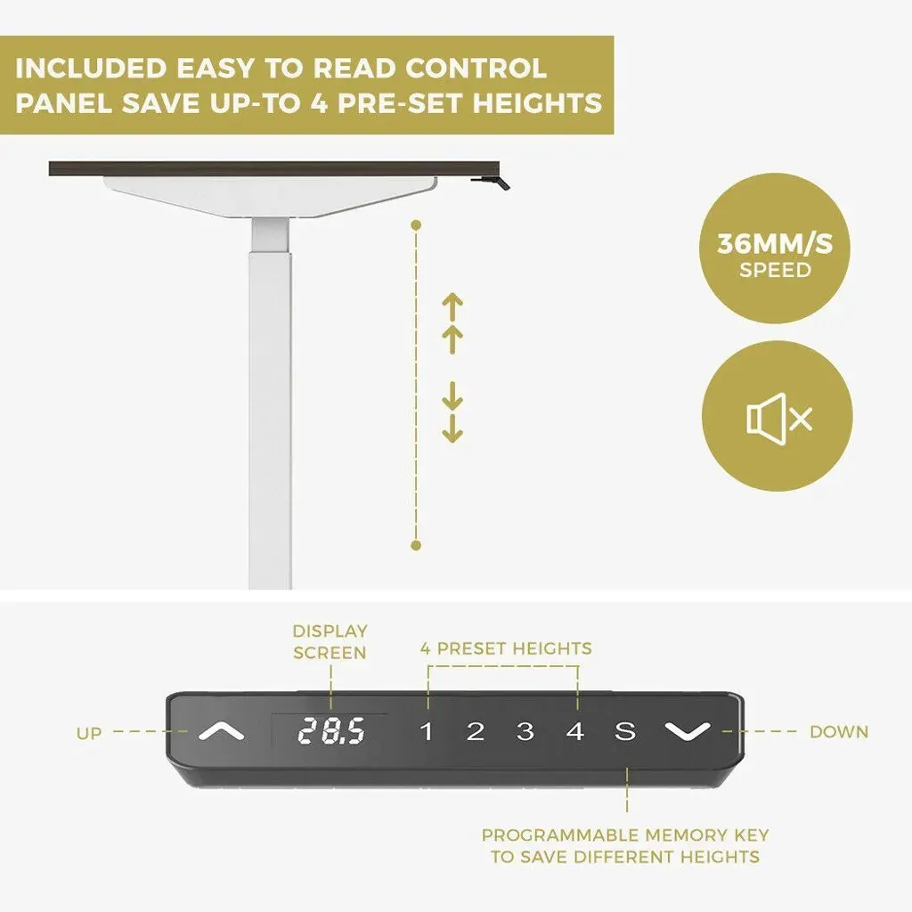 Standing Desk Height Adjustable Sit Stand Motorised Single Motor Frame Price