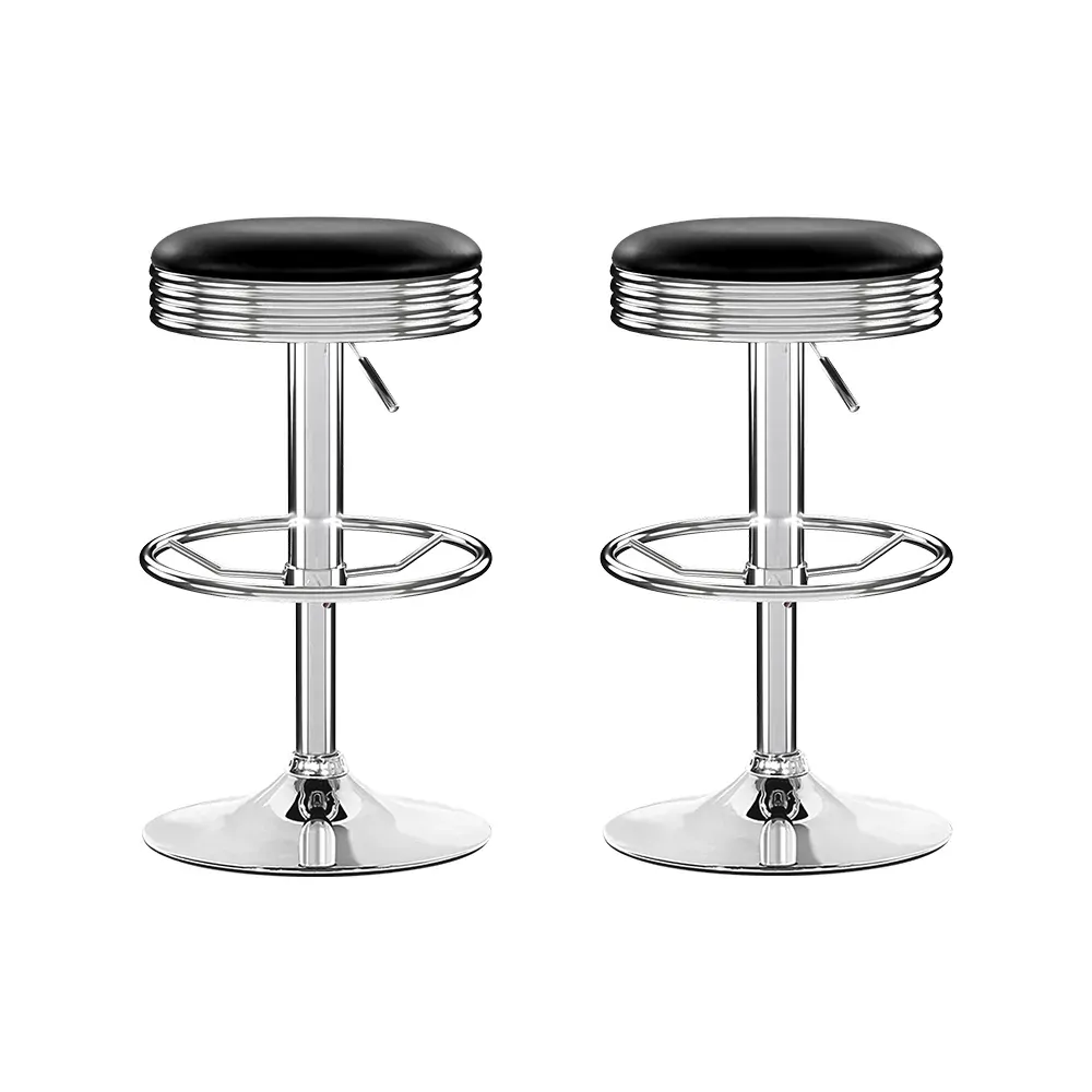 Backless PU Leather Bar Stools - Chrome Price