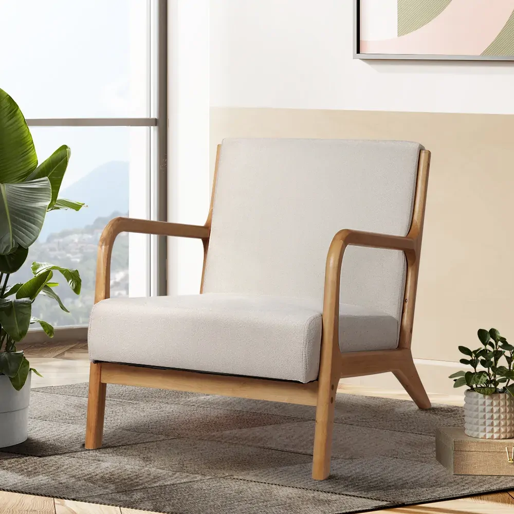 Armchair Lounge Chair Accent Armchairs Couch Sofa Bedroom Wood Price