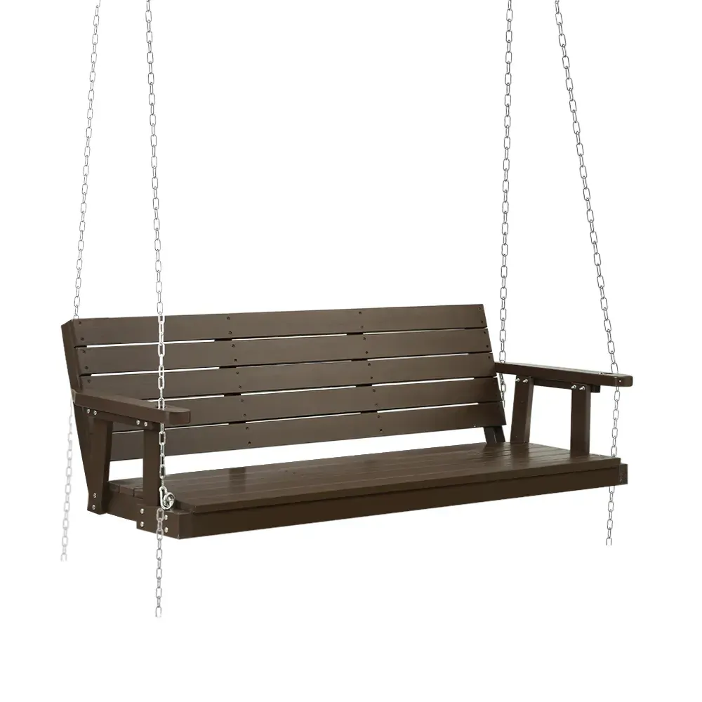 Porch Swing Chair with Chain Outdoor Furniture 3 Seater Bench Wooden Price