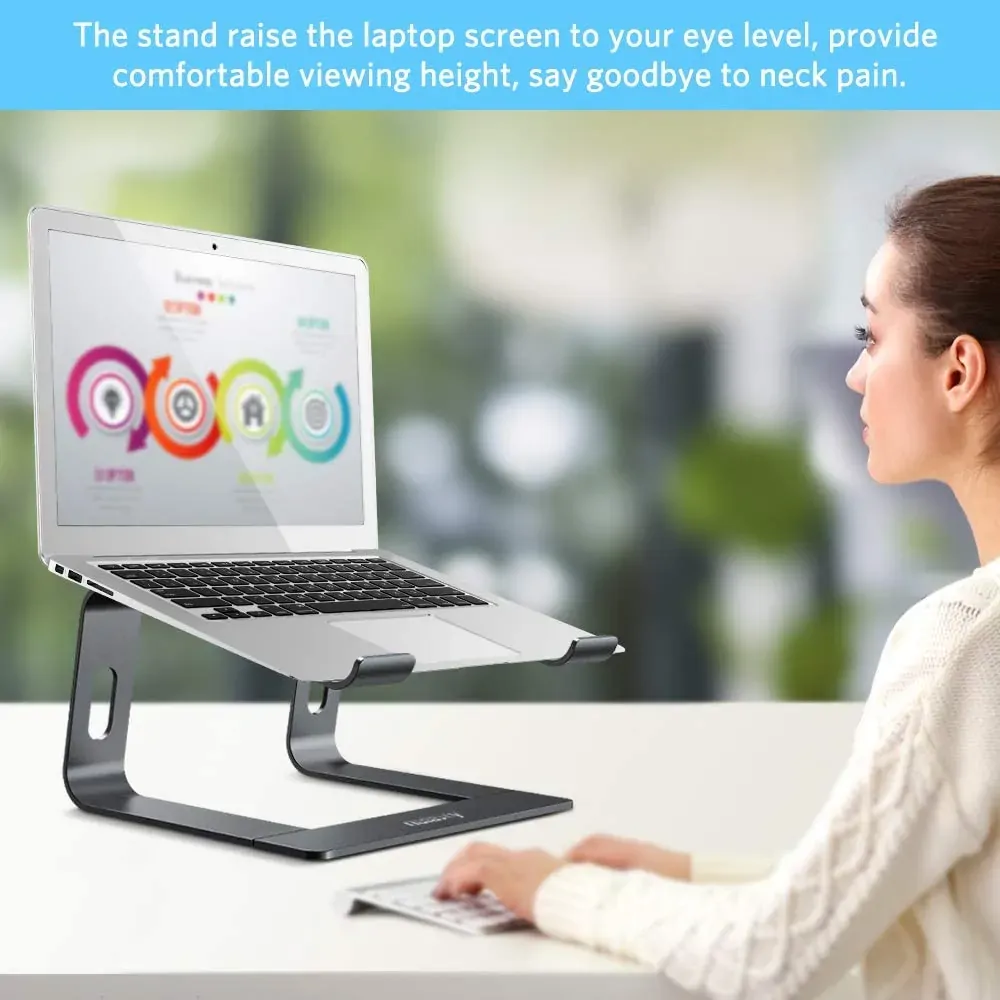 Adjustable Portable Aluminium Laptop Stand Ergonomic Tray Holder Cooling Riser Price