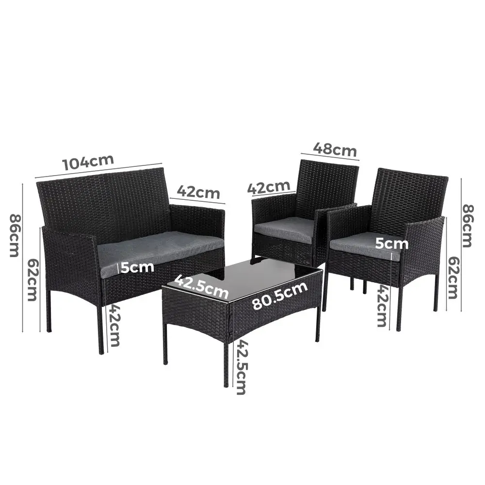 4 Seater Wicker Outdoor Lounge Set Price