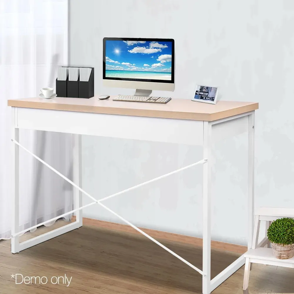 Metal Desk with Drawer - Wooden Top Price