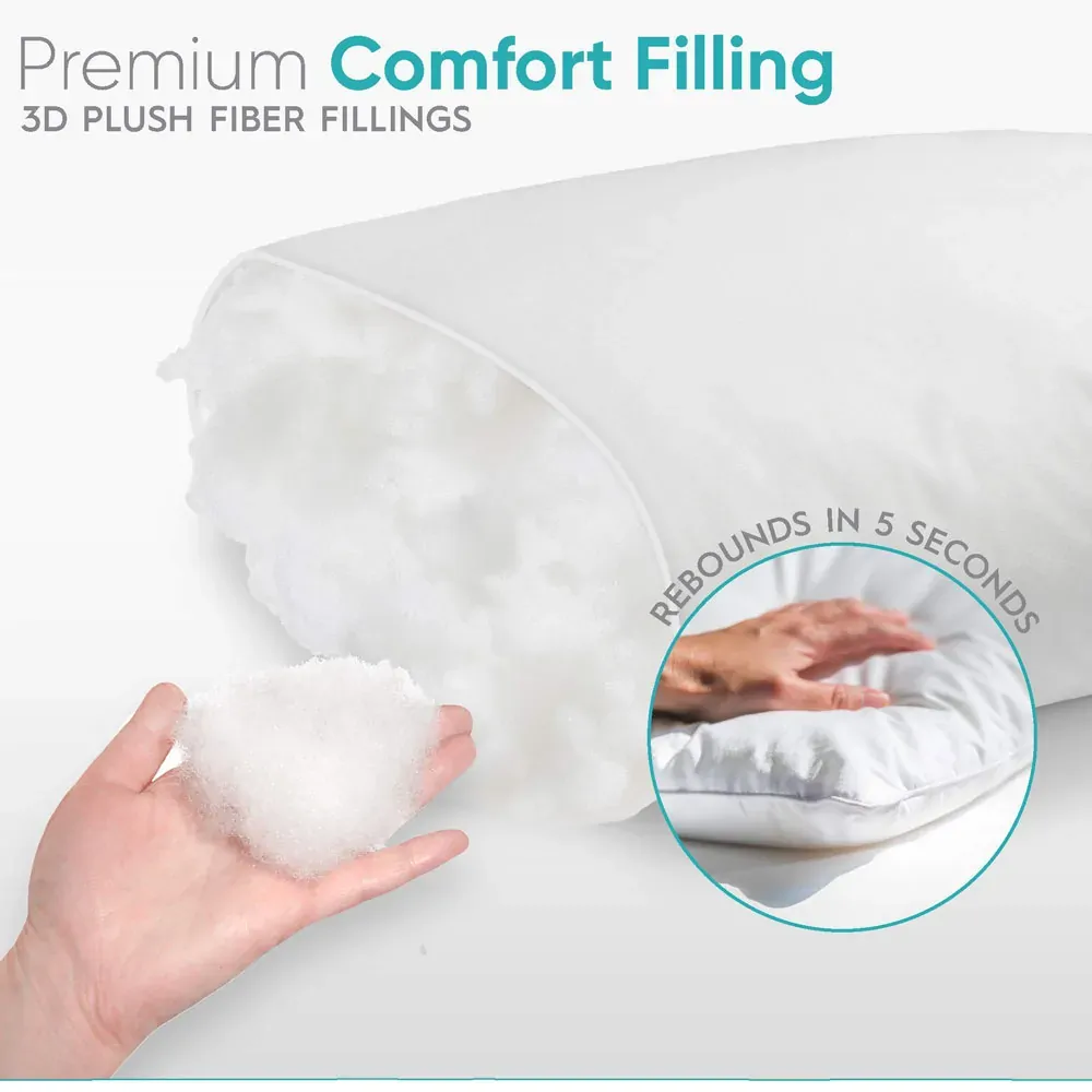 2 Premium Hotel Pillows 74CM x 48CM Pillows Breathable Cotton Price