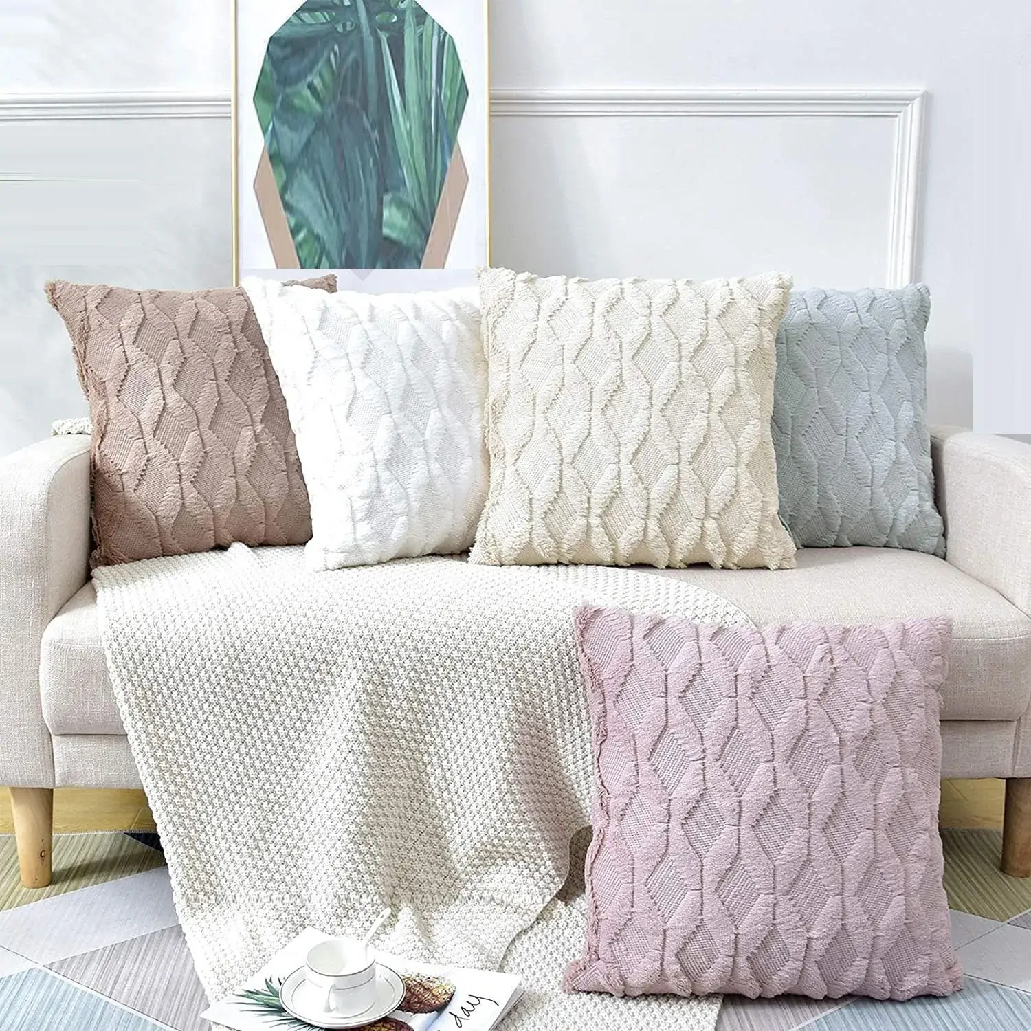 2 Pack Decorative Boho Throw Pillow Covers 45 x 45 cm Price