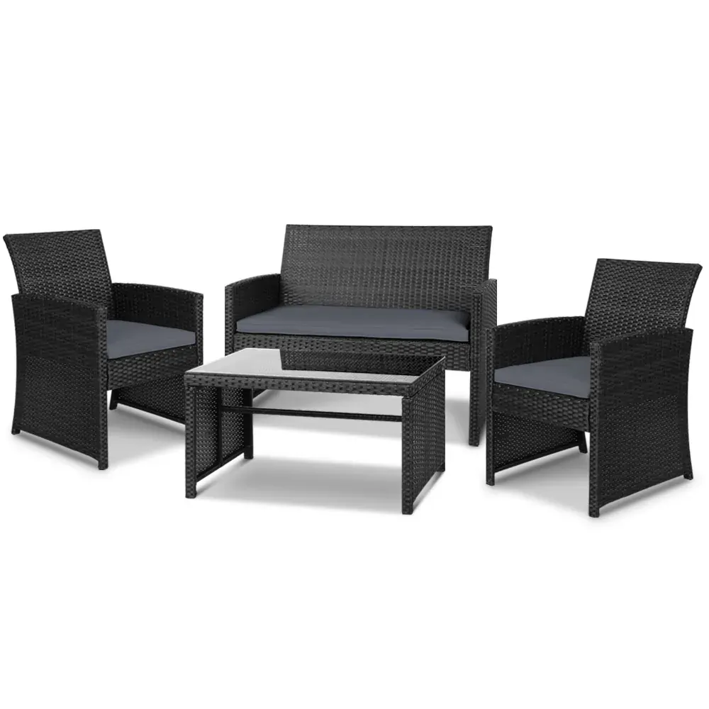 Set of 4 Outdoor Lounge Setting Rattan Patio Wicker Dining Set Price