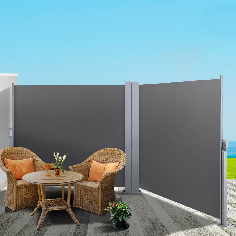 Retractable Side Awning Garden Patio Shade Screen Panel Grey Price