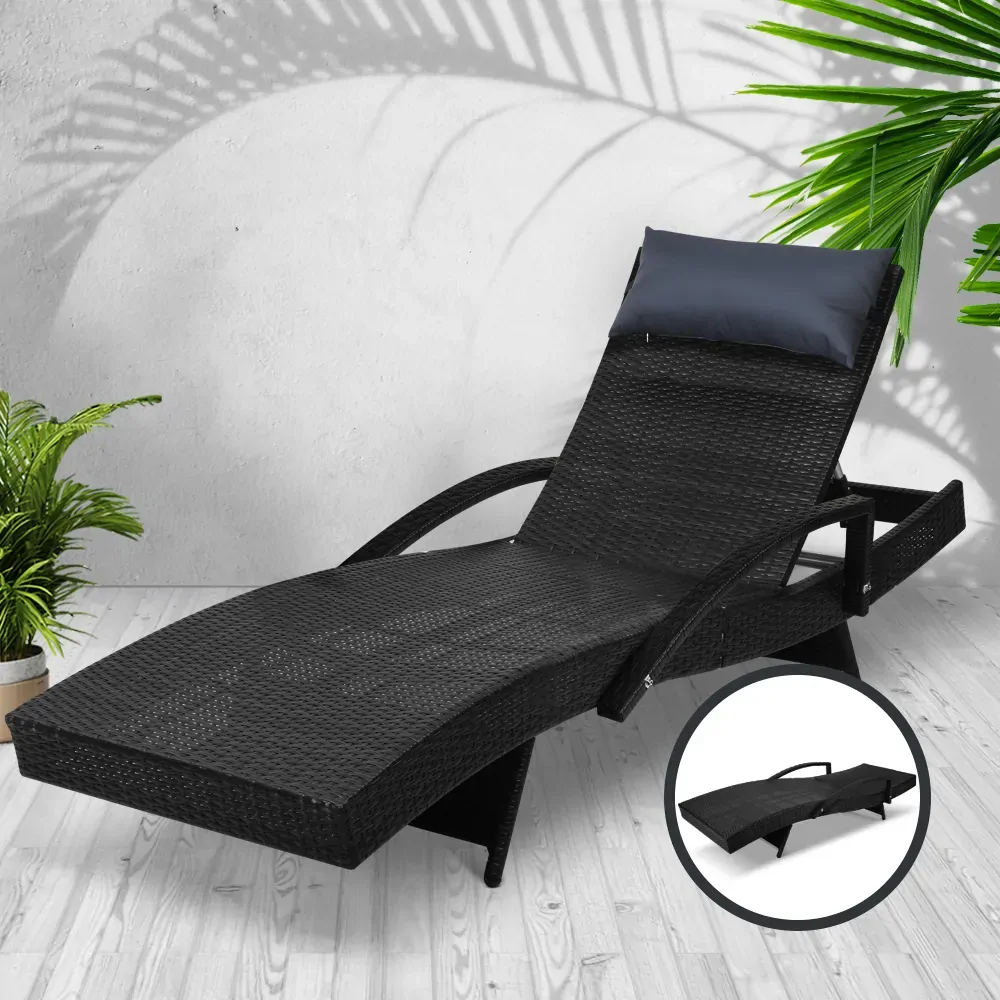 Outdoor Sun Lounge Furniture Day Bed Wicker Pillow Sofa Set Price