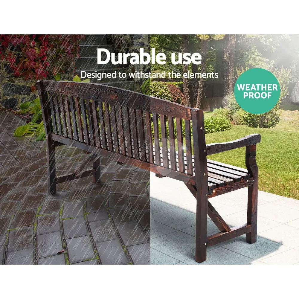 Wooden Garden Bench Chair Outdoor Furniture Decor Patio Deck 3 Seater Price