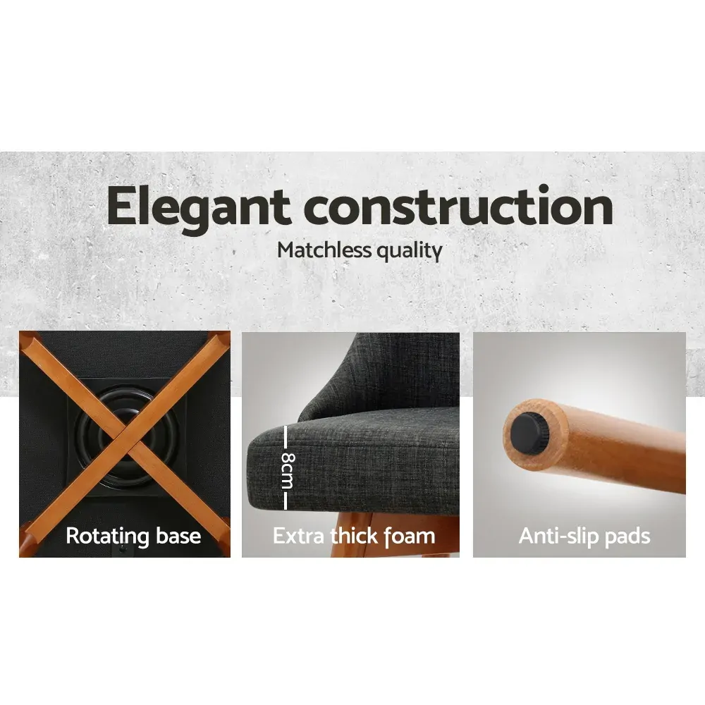 Wooden Fabric Bar Stools Square Footrest Price