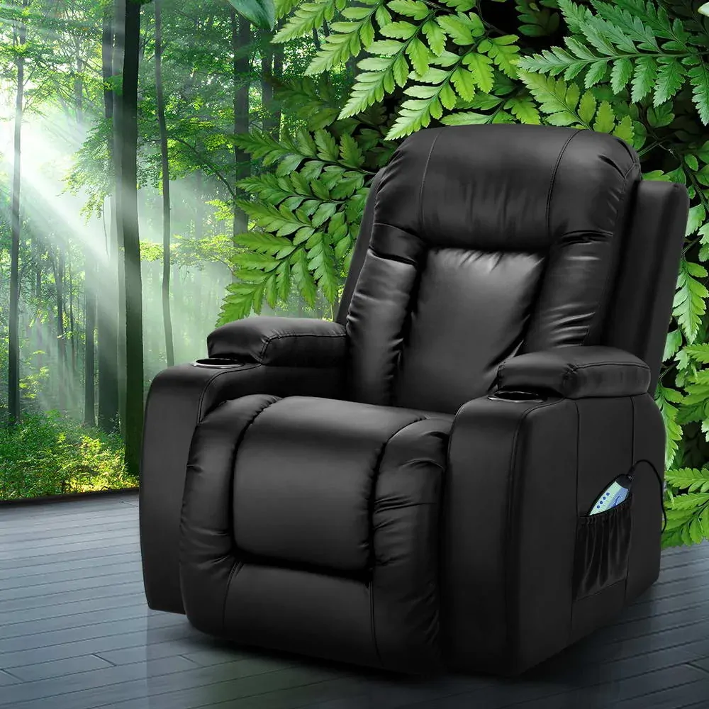 Electric Massage Chair Recliner Luxury Lounge Sofa Armchair Heat Leather Price