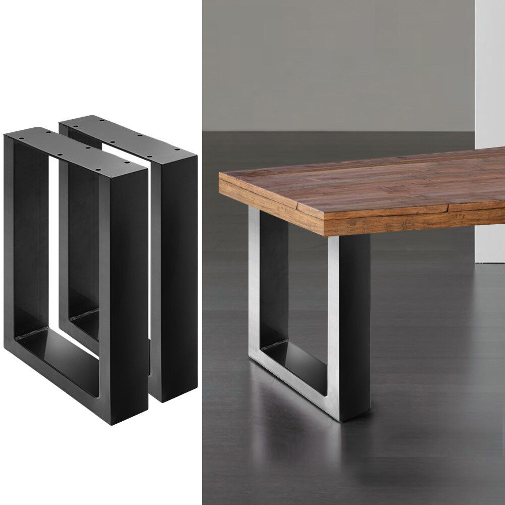 2x Coffee Dining Table Legs Steel Industrial Vintage Bench Metal Box Shape Price