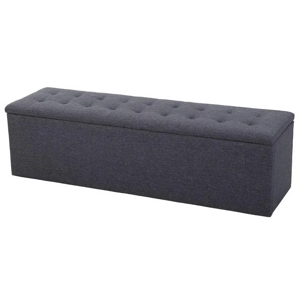 Storage Ottoman Blanket Box Linen Foot Stool Rest Chest Couch Price