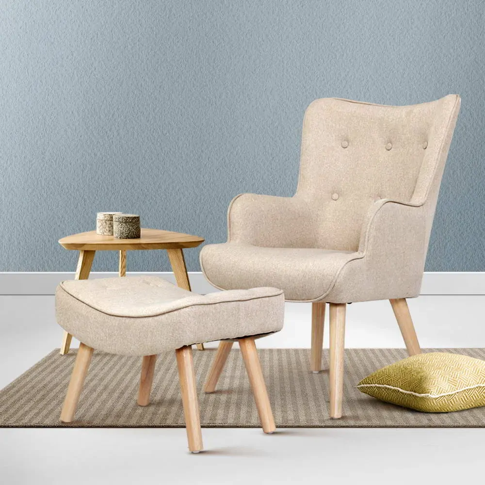 Armchair Lounge Chair Fabric Sofa Accent Chairs and Ottoman Price