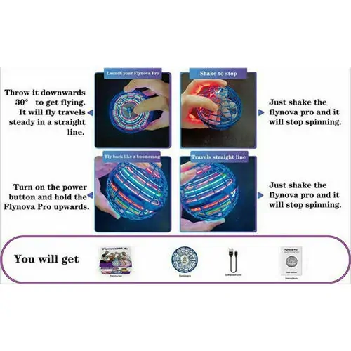 Flying Ball Flynova Pro Spinner Hand Mini Drone Helicopter Hover UFO Toys Gifts. Price