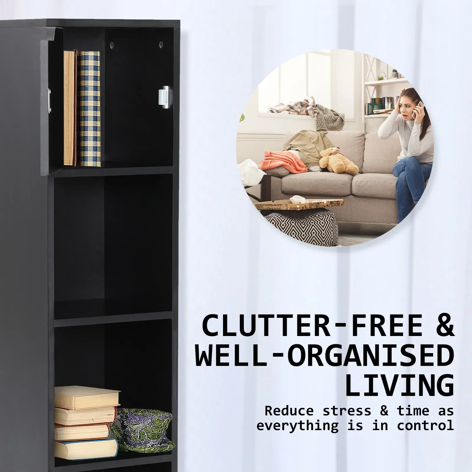 La Bella 119cm Bathroom Storage Cabinet Tall Slim Price