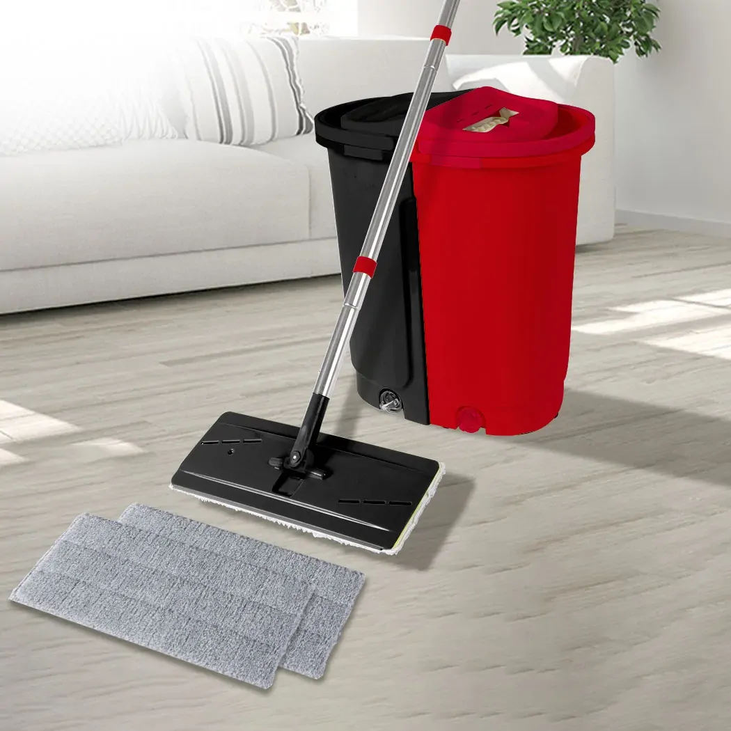 Flat Mop Bucket Floor Cleaner Set Stainless Steel Wet Dry Microfiber Mop Heads Price