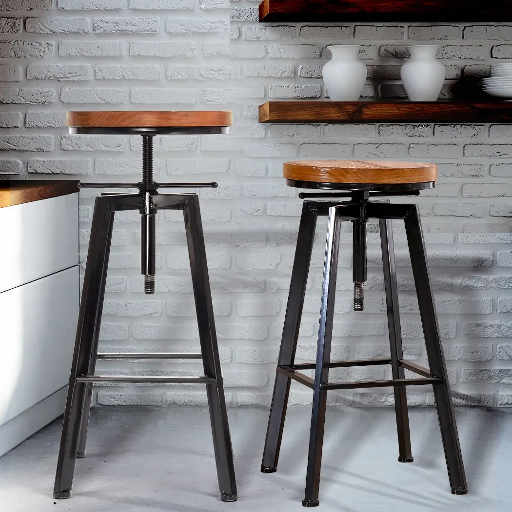 Industrial Bar Stools Kitchen Stool Wooden Barstools Swivel Price