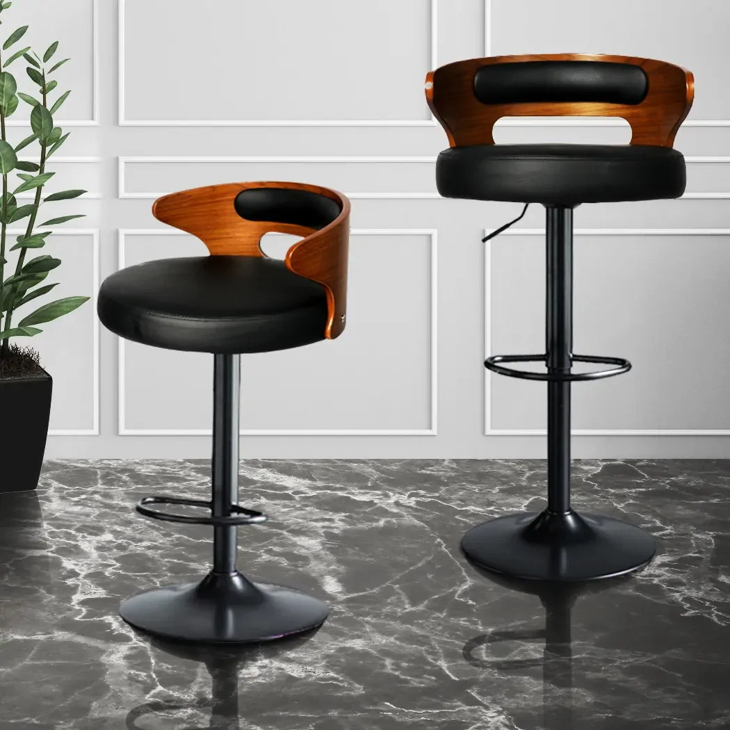 1x Bar Stools Kitchen Gas Lift Wooden Beech Stool Chair Swivel Barstools Price