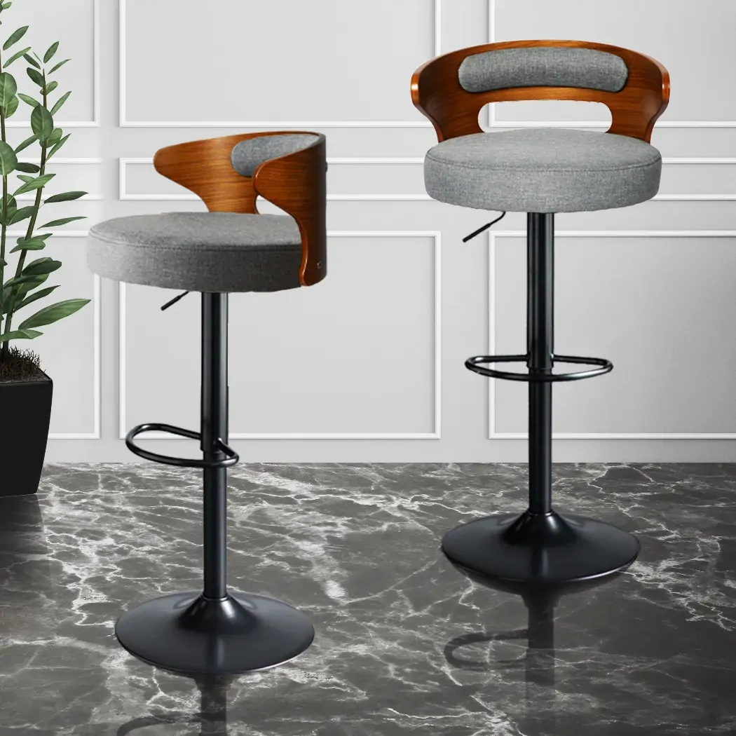 1x Bar Stools Kitchen Gas Lift Wooden Beech Stool Chair Swivel Barstools Price