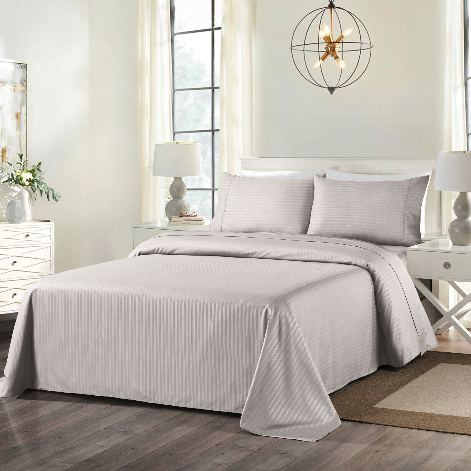 Blended Bamboo Sheet Set with Stripes Price