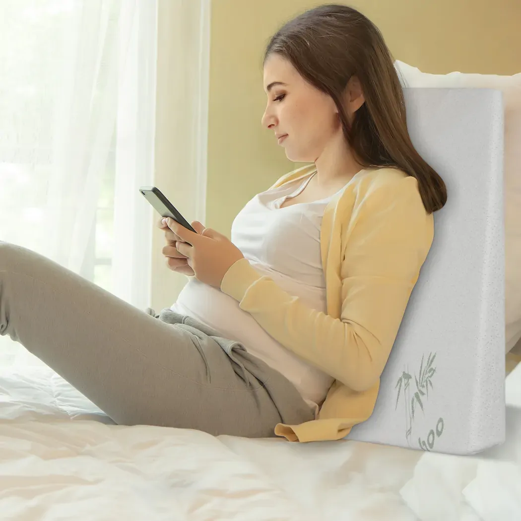 Bedding Wedge Pillow Memory Foam Cushion Back Neck Support Bamboo Cover Price