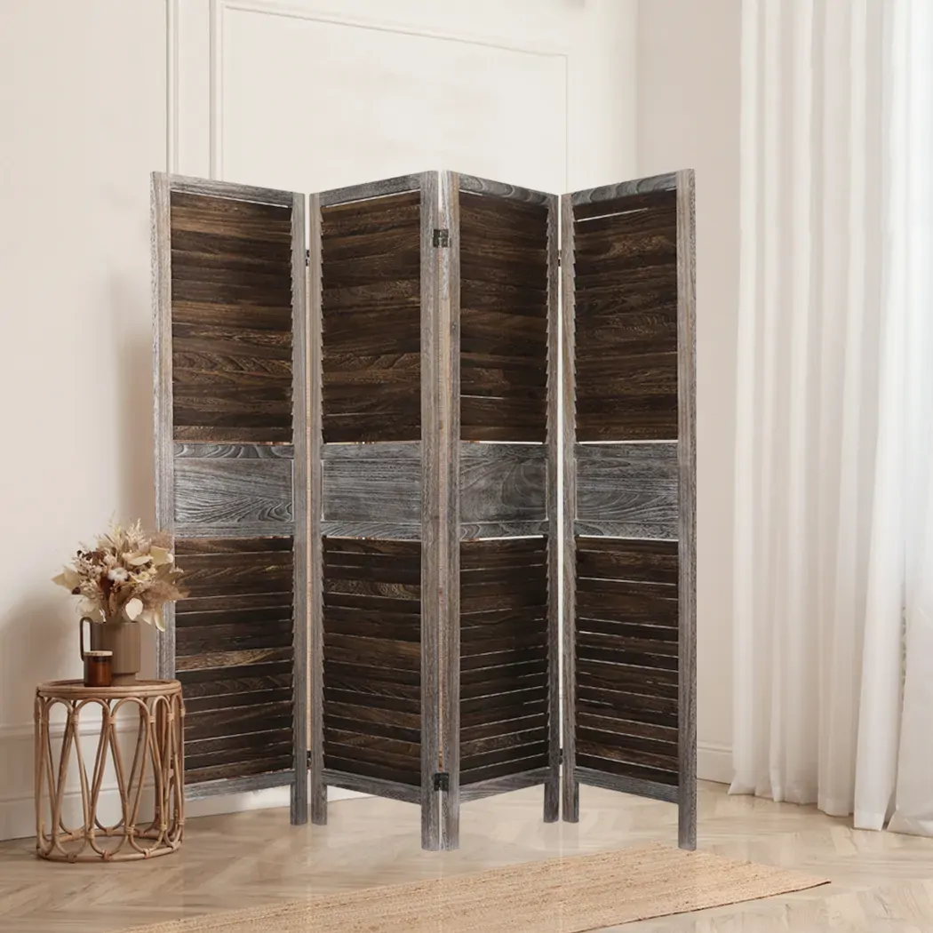 Colleyville Room Divider Folding Screen Privacy Dividers Stand Wood Brown Price