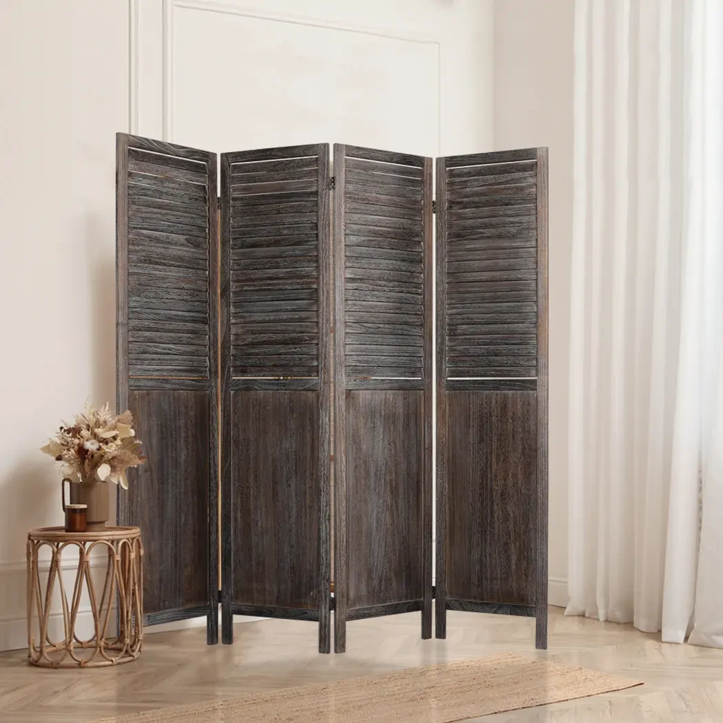 Washpool Room Divider Folding Screen Privacy Dividers Stand Wood Brown Price