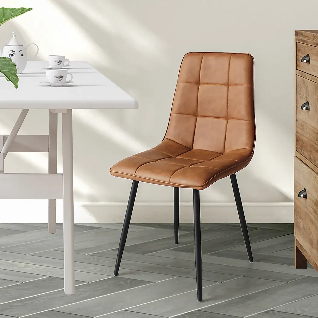 4x Dining Chairs Kitchen Table Chair Lounge Room Padded Seat PU Leather Price
