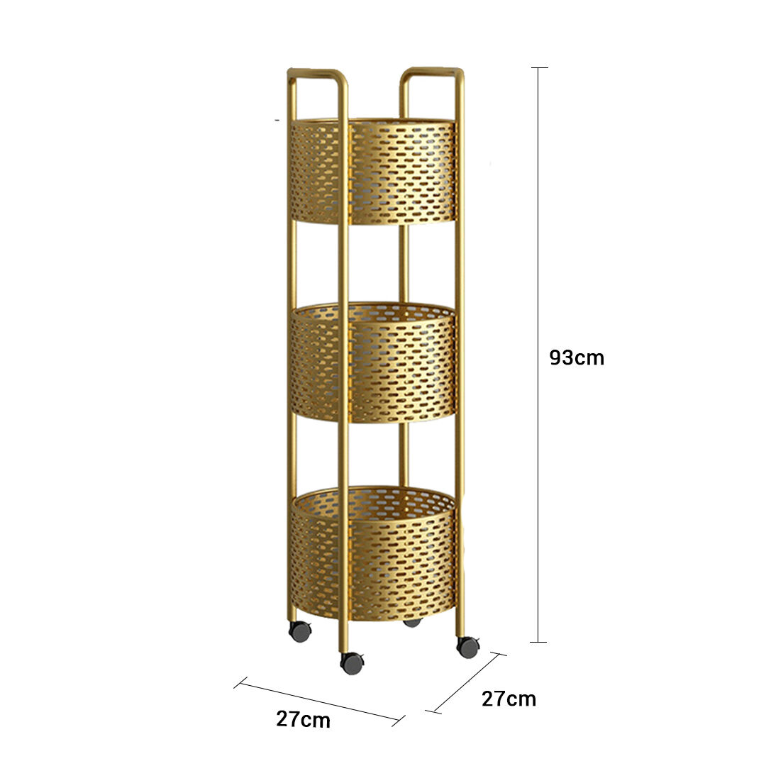 3 Tier Bathroom Shelf Multifunctional Storage Display Rack Organiser with wheels Price
