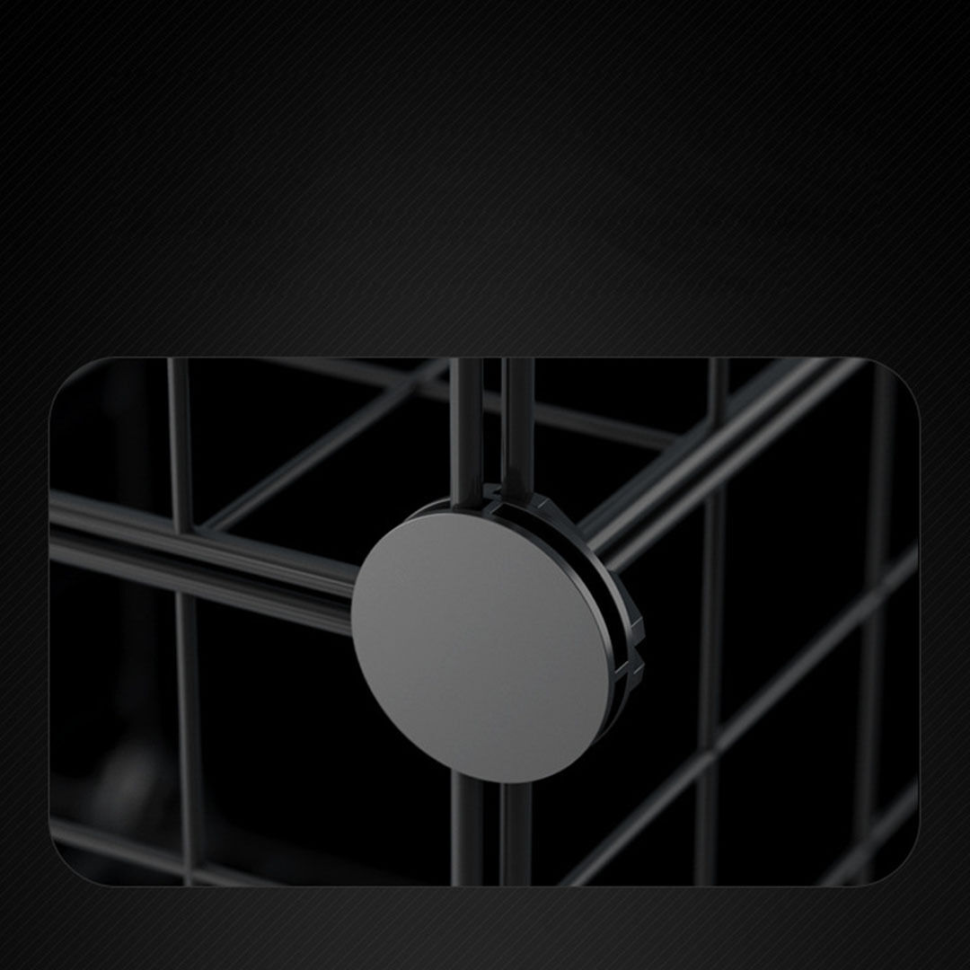 Black Portable Storage Organiser Foldable DIY Modular Grid Space Saving Shelf Price