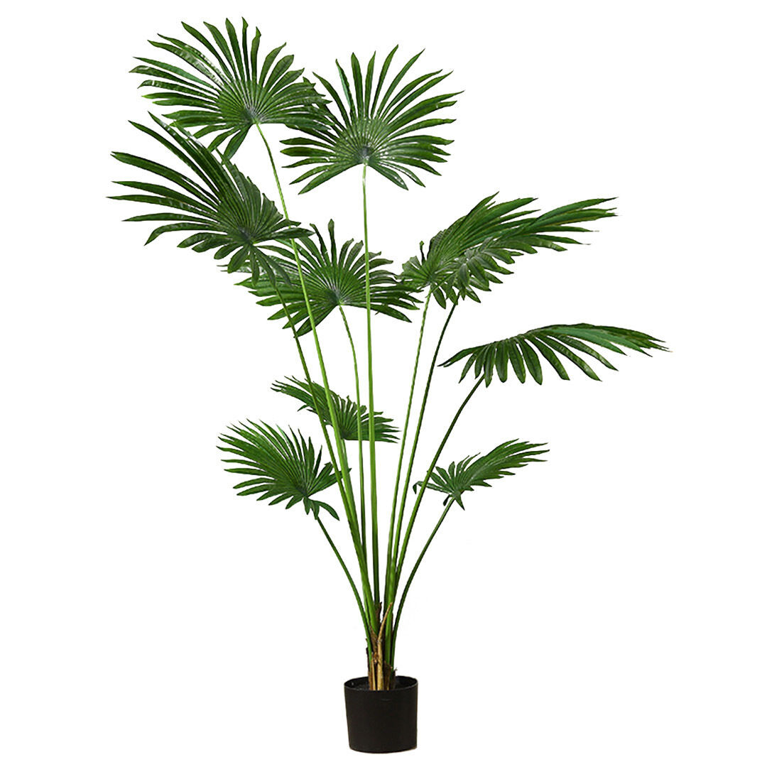 Artificial Natural Green Fan Palm Tree Fake Tropical Indoor Plant Home Office Decor Price