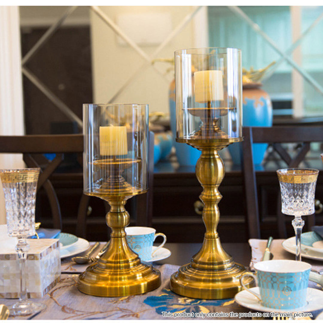 Gold Nordic Deluxe Candlestick Candle Holder Stand Pillar Glass /Iron Price