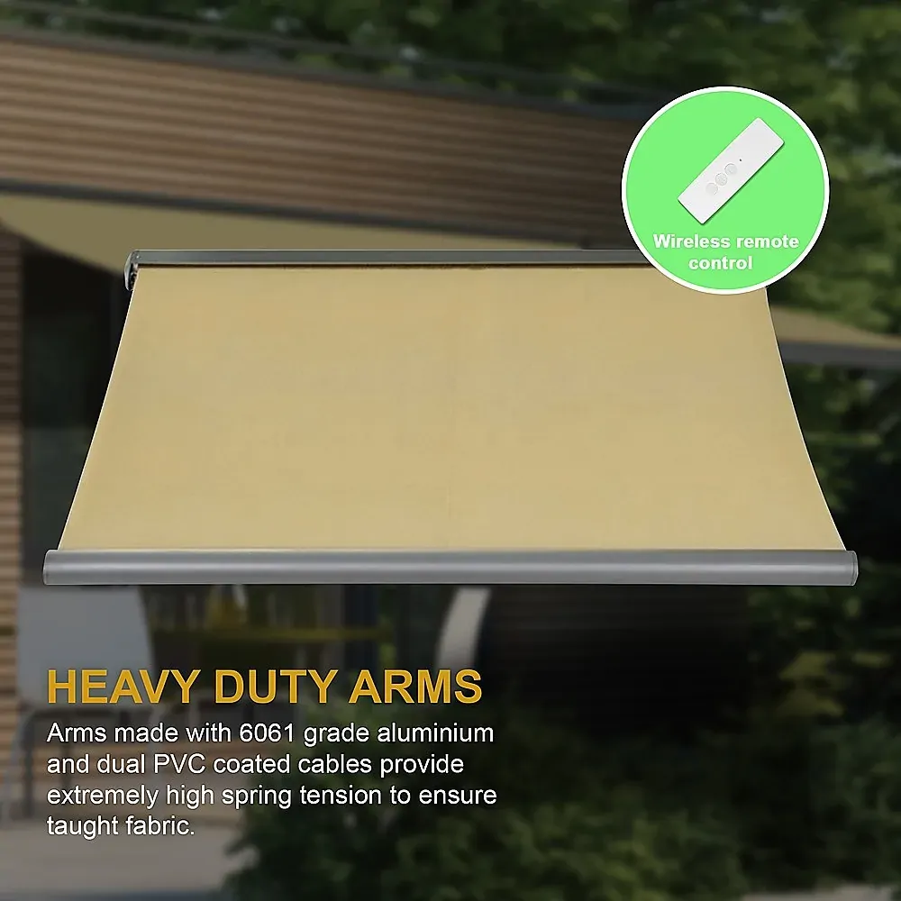 Retractable Folding Arm Awning Heavy Duty Full Cassette Motorised Price