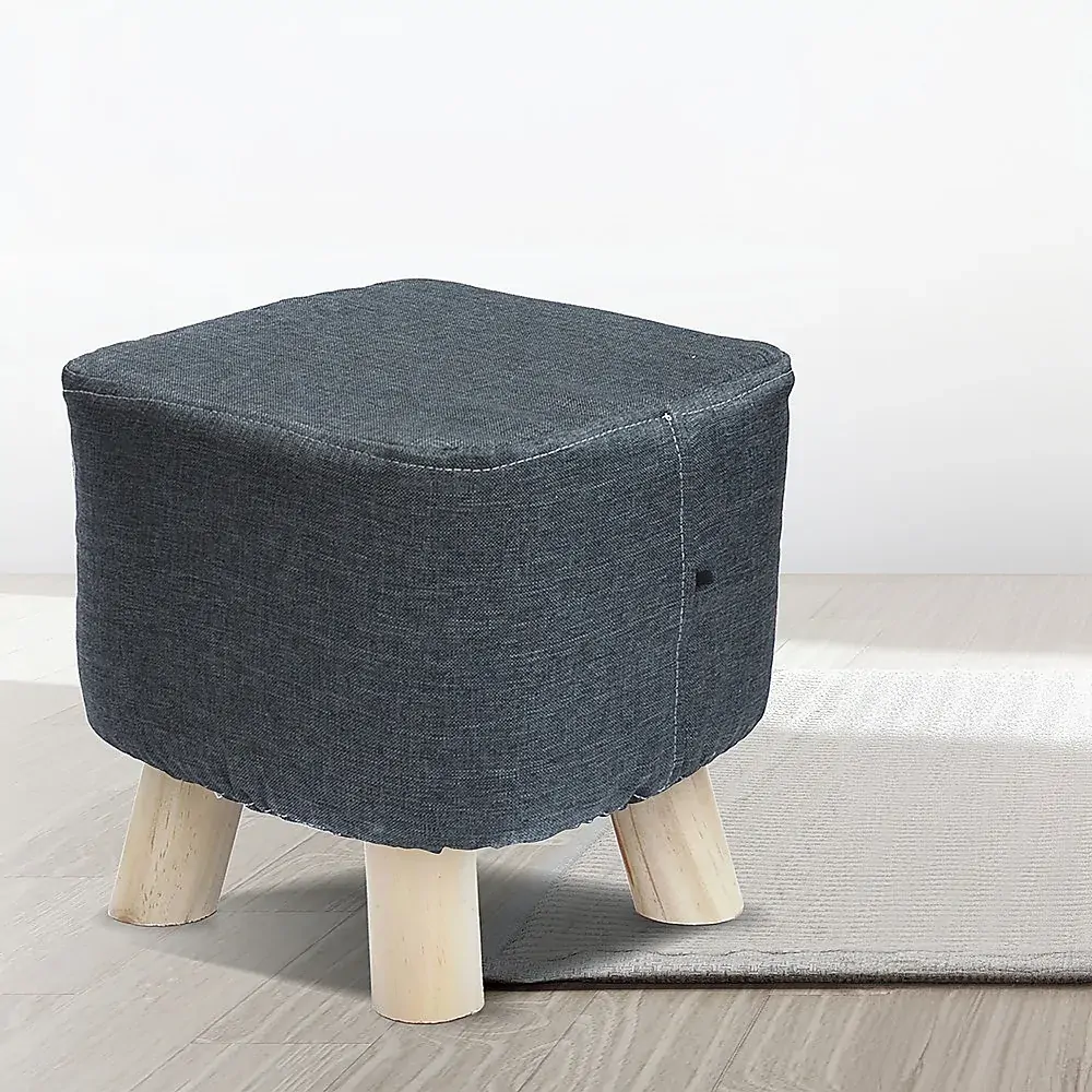 Fabric Ottoman Foot Stool Rest Pouffe Footstool Wood Storage Padded Seat Price