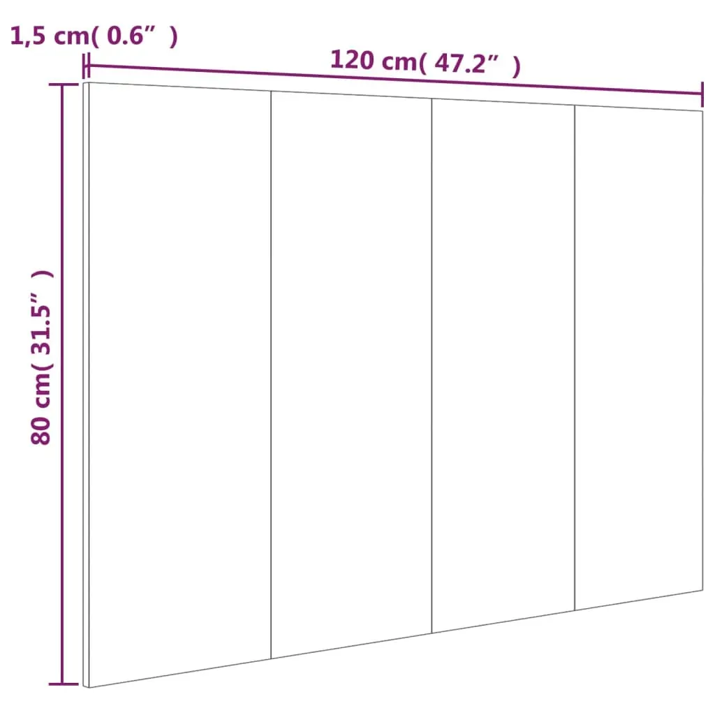 Bed Headboard 120x1.5x80 cm Engineered Wood Price