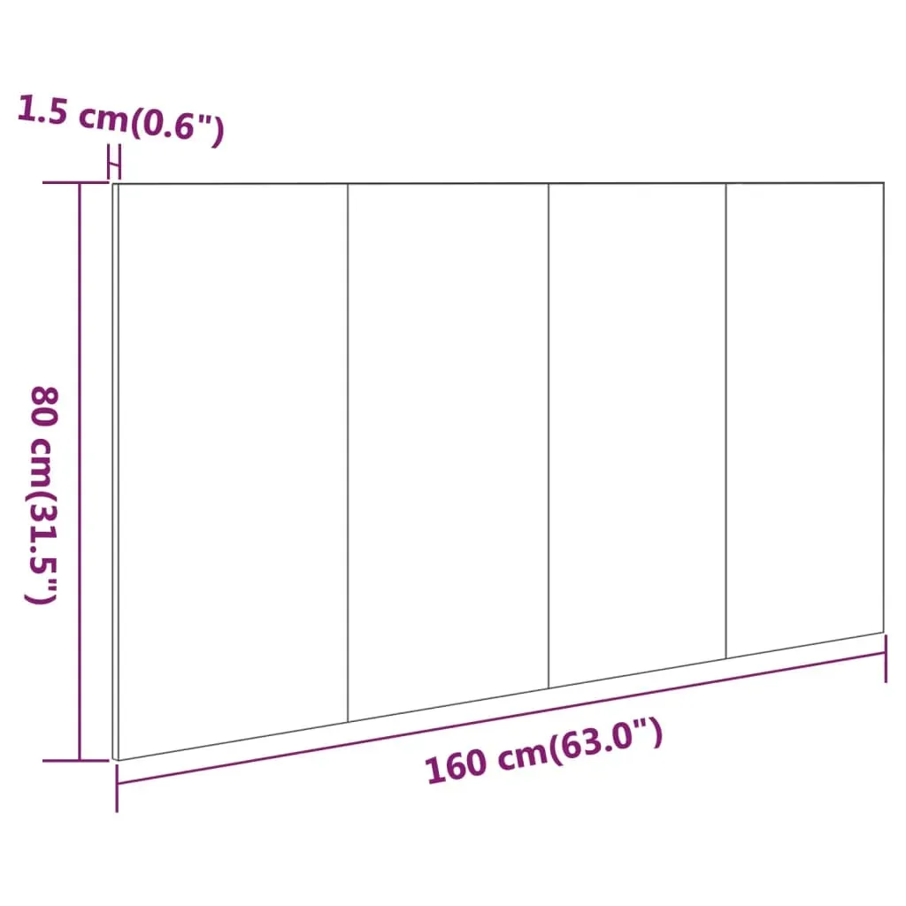 Bed Headboard 160x1.5x80 cm Engineered Wood Price