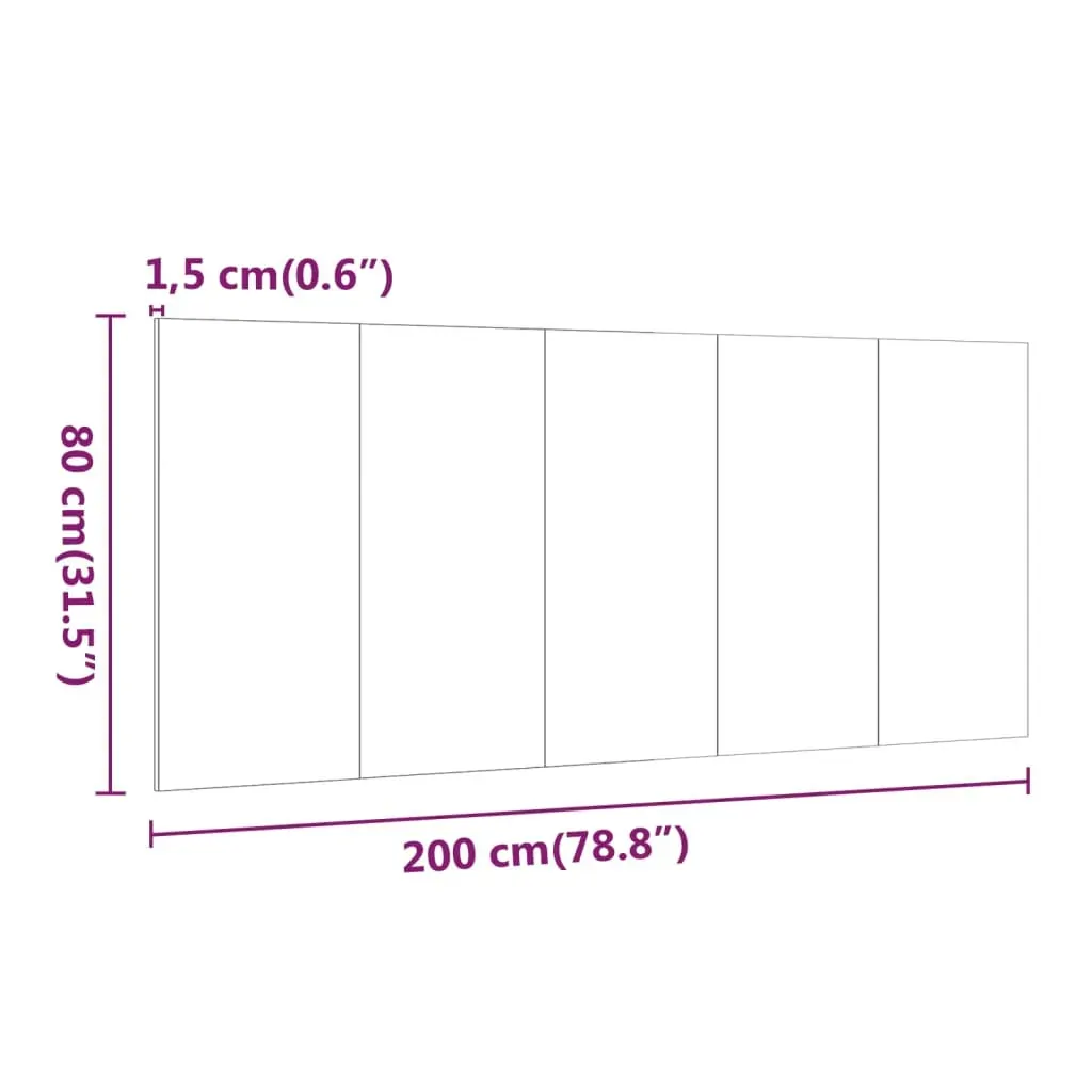 Bed Headboard 200x1.5x80 cm Engineered Wood Price