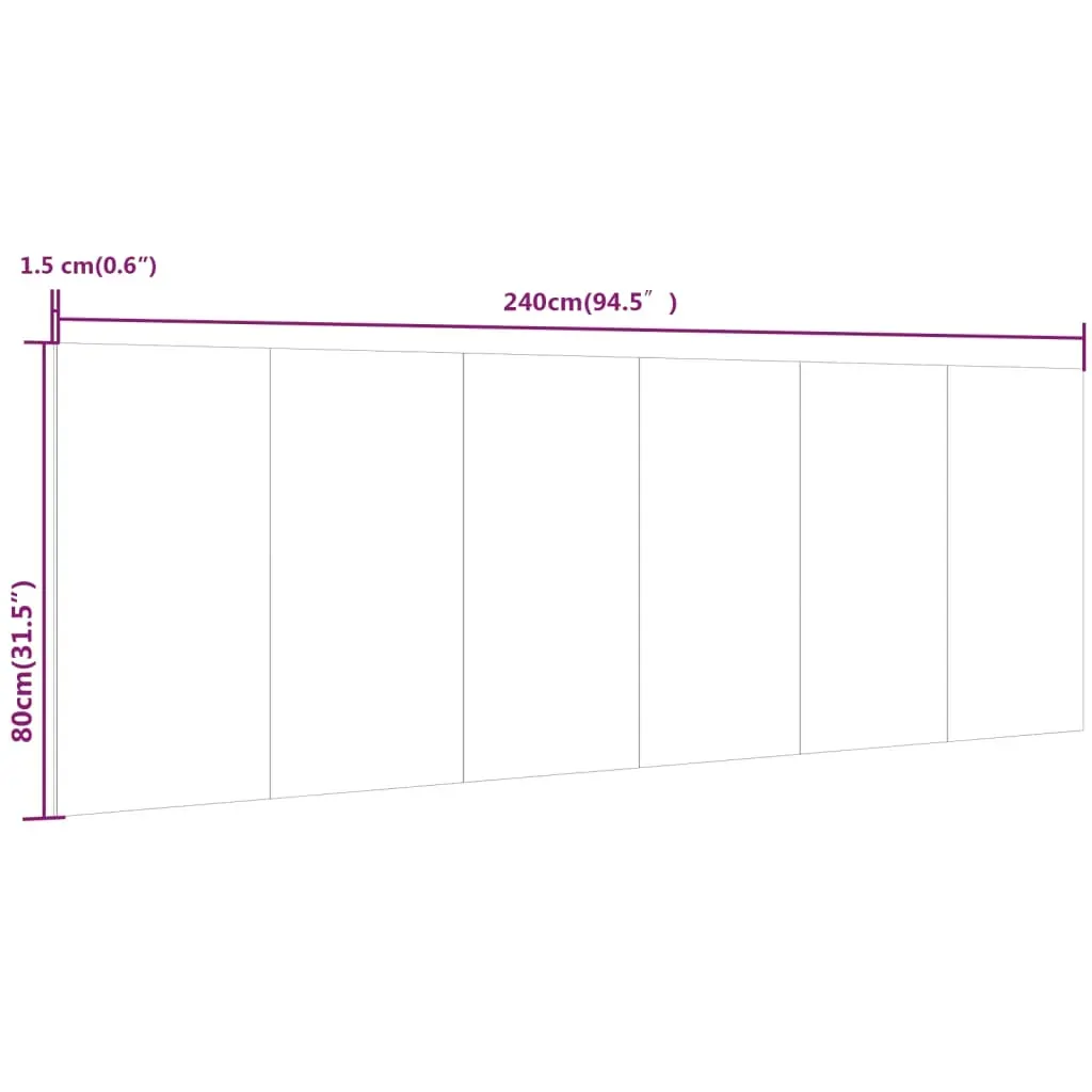 Wall Headboard 240x1.5x80 cm Engineered Wood Price