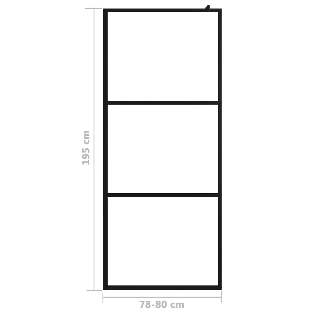 Walk-in Shower Wall with Clear ESG Glass Black Price